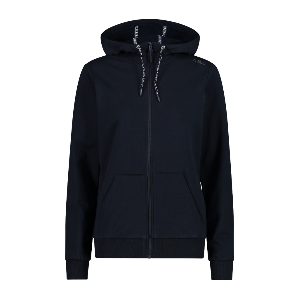 Felpa Con Zip In Cotone Elasticizzato Con Cappuccio W