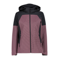 Giacca Softshell Con Cappuccio e Motivo Grid-Jacquard Bicolor W
