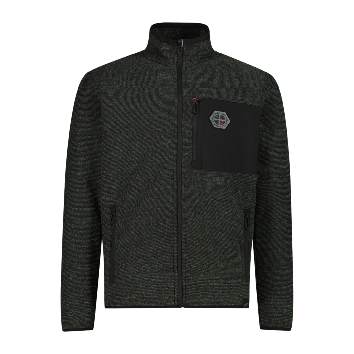 Giacca In Pile In Knit Tech Melange