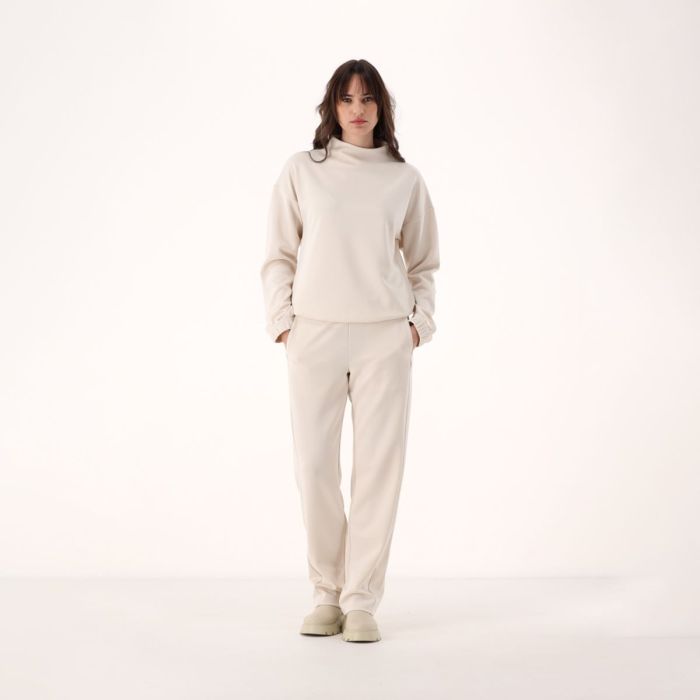 Pantaloni Lunghi Con Finitura In Modal Satinato W