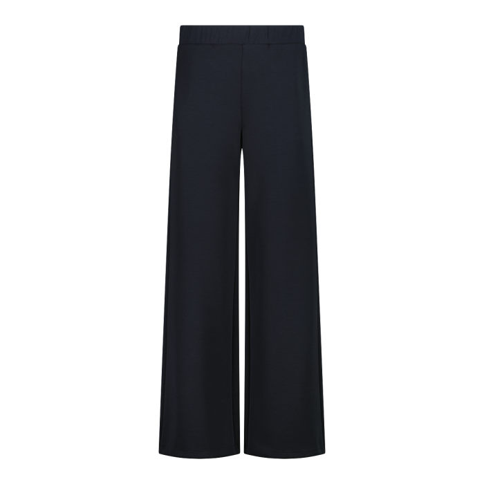 Pantaloni Lunghi A Gamba Larga Con Finitura In Modal Satinato W