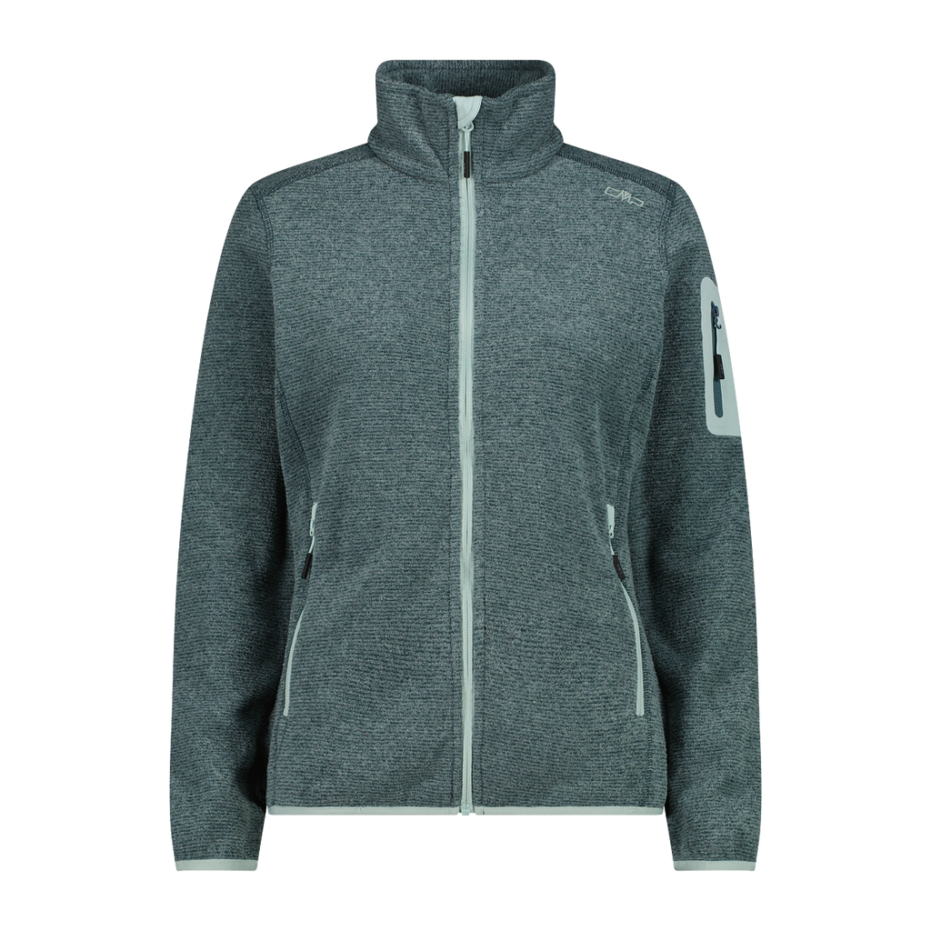 Giacca In Pile In Knit-Tech Mèlange W