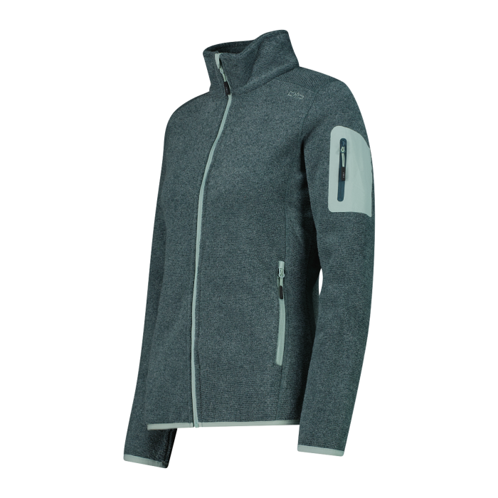 Giacca In Pile In Knit-Tech Mèlange W