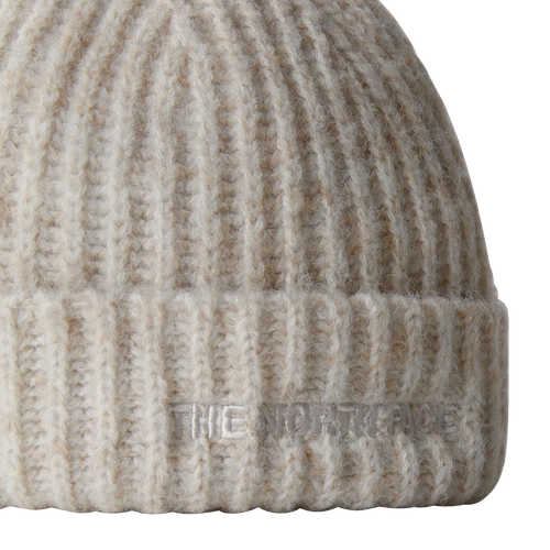 THE NORTH FACE Fohair Cabin Beanie - White Dune