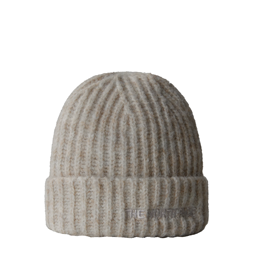 THE NORTH FACE Fohair Cabin Beanie - White Dune