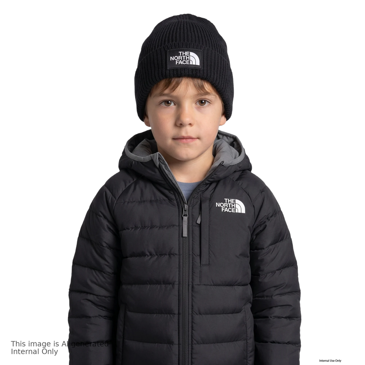 Kids TNF Logo Box Cuffed Beanie