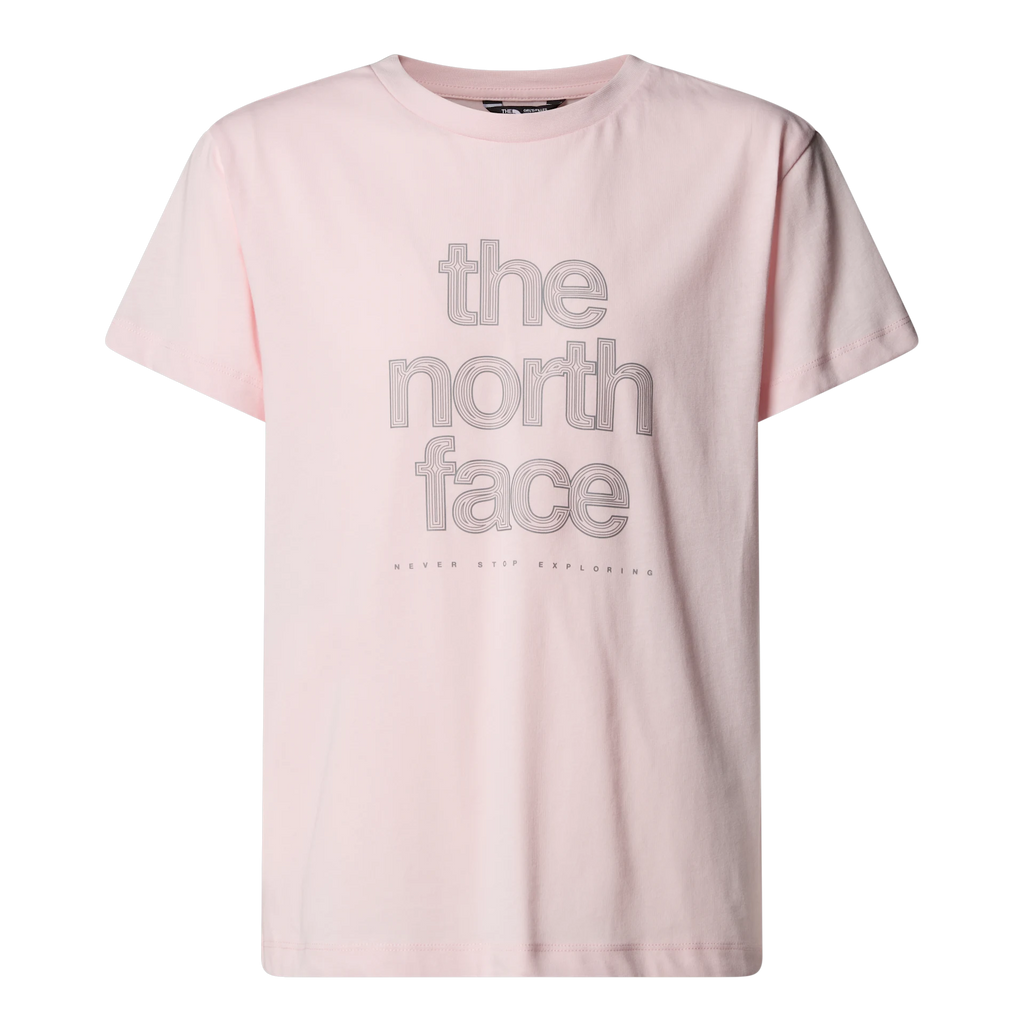 THE NORTH FACE Reflective Logo Relaxed Ss Tee Girl - Pale Blossom