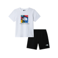 THE NORTH FACE Box Nse Play Regular Short Set Kid - TNF White TNF Black