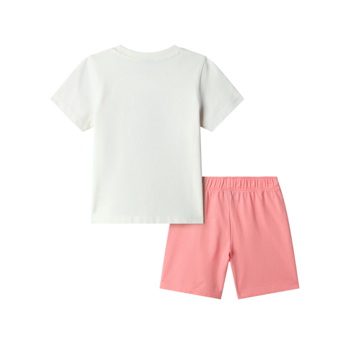 THE NORTH FACE Box Nse Play Regular Short Set Kid - White Dune Coral Crush