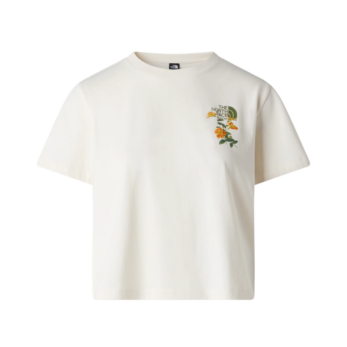 THE NORTH FACE Flora Embro Regular Short Sleeve Tee W - White Dune