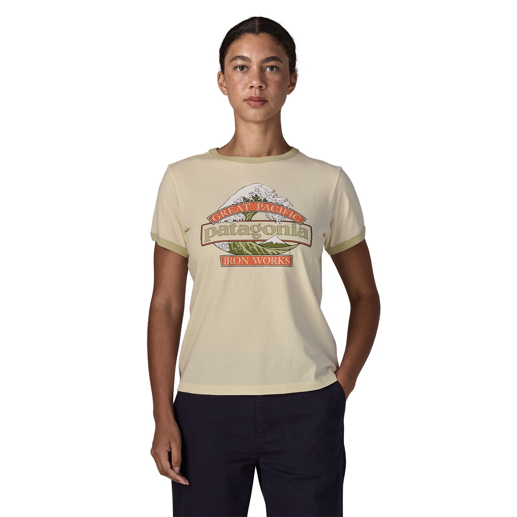 Great Waves Ringer Tee W