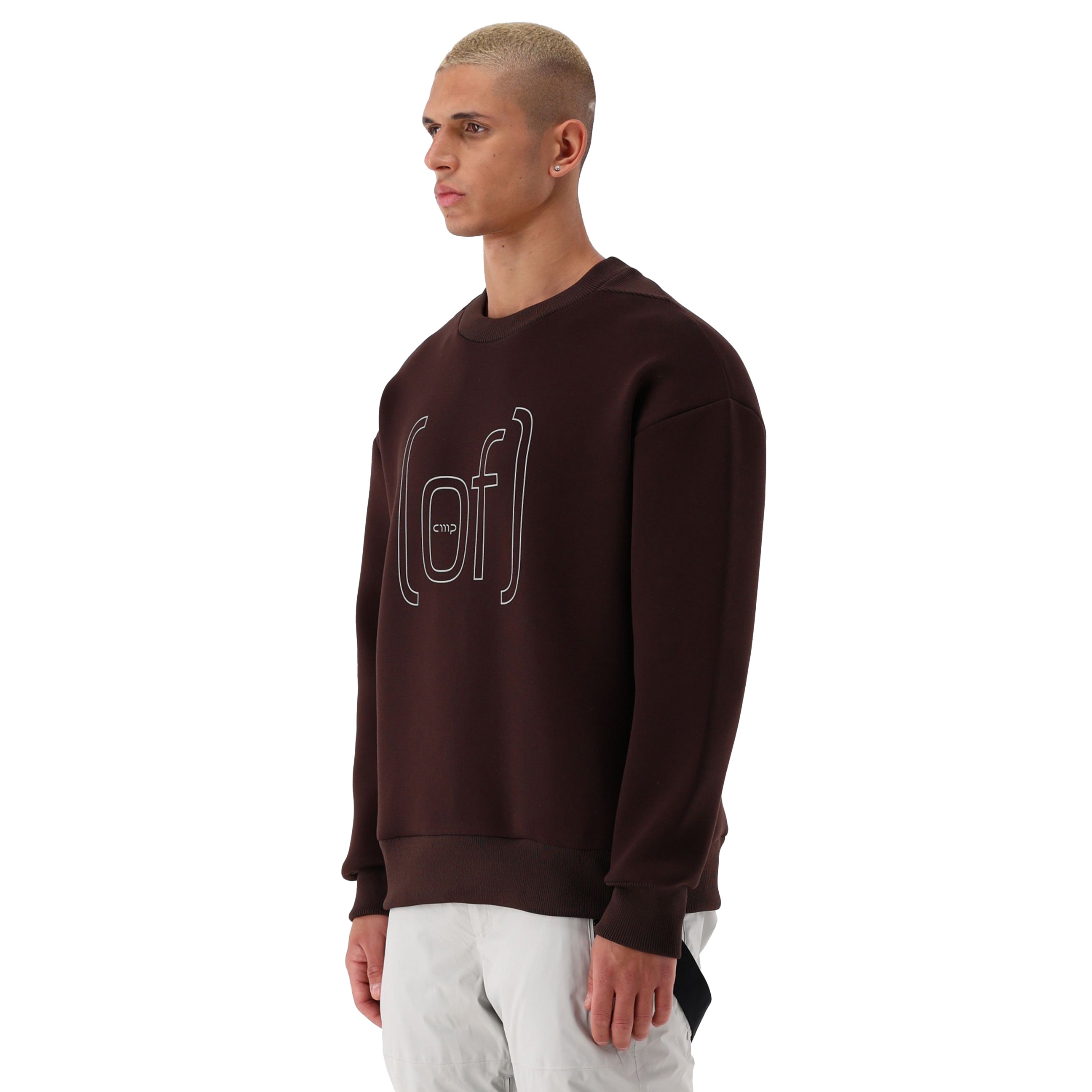 Felpa Girocollo Con Maxi Logo